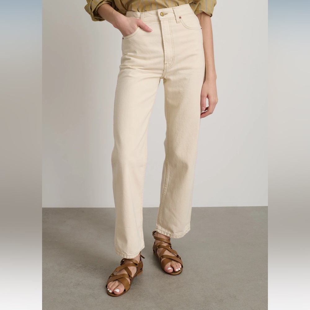 Cream High Waisted B SIDES Jeans